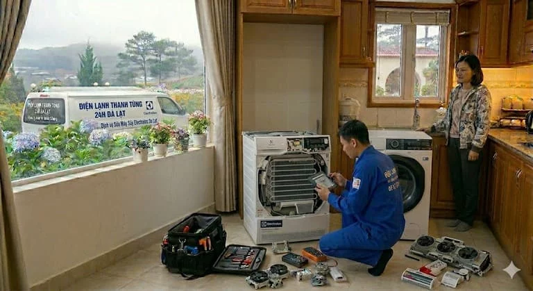 Sửa máy sấy Electrolux tại Đà Lạt hỗ trợ tận nơi tại Đà Lạt